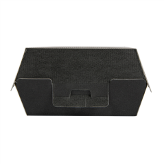 Image BOÎTES HAMBURGER 'THEPACK' 230 G/M2 13x12,5x6,2 CM (S) NOIR CARTON ONDULÉ NANO-MICRO (450 UNITÉ) #4