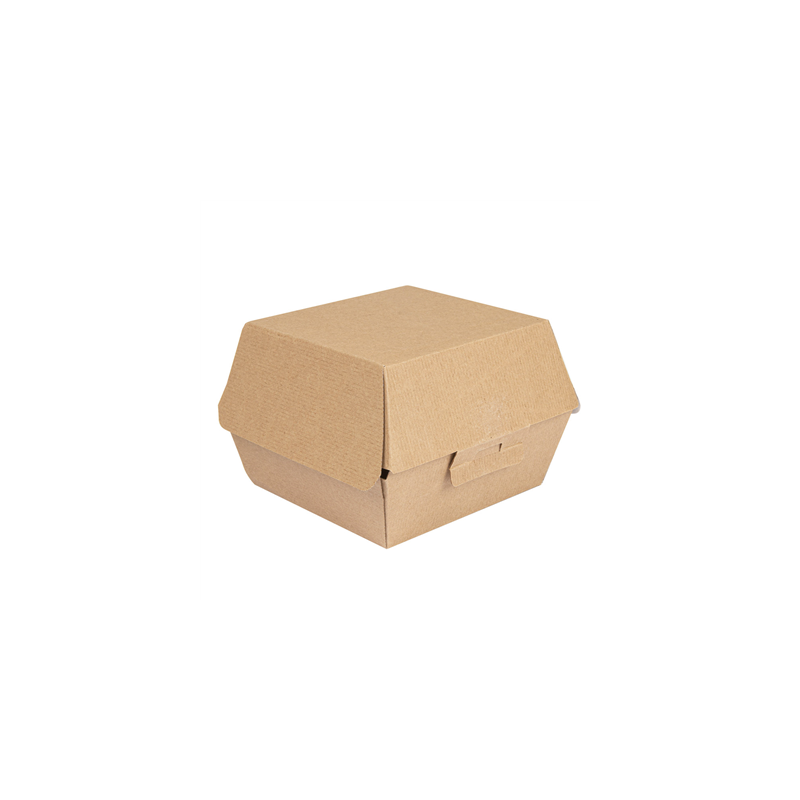 BOÎTES HAMBURGER 'THEPACK' 220 G/M2 13x12,5x9 CM (M) NATUREL CARTON ONDULÉ NANO-MICRO (500 UNITÉ)