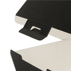 Image BOÎTES HAMBURGER 'THEPACK' 230 G/M2 13x12,5x9 CM (M) NOIR CARTON ONDULÉ NANO-MICRO (500 UNITÉ) #5