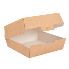 BOÎTES HAMBURGER 'THEPACK' 220 G/M2 14,2x13,7x6,1 CM (L) NATUREL CARTON ONDULÉ NANO-MICRO (500 UNITÉ)