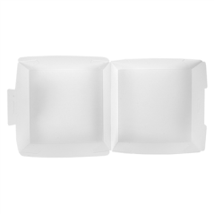 Image BOÎTES HAMBURGER 'THEPACK' 230 G/M2 14,2x13,7x6,1 CM (L) BLANC CARTON ONDULÉ NANO-MICRO (500 UNITÉ) #5