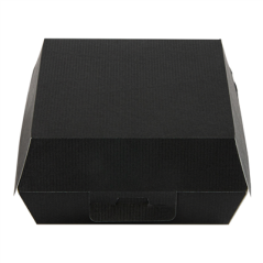 Image BOÎTES HAMBURGER 'THEPACK' 230 G/M2 14,2x13,7x6,1 CM (L) NOIR CARTON ONDULÉ NANO-MICRO (500 UNITÉ) #3