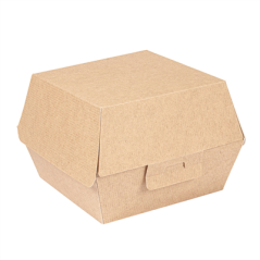 Image BOÎTES HAMBURGER 'THEPACK' 220 G/M2 14,4x13,6x9,2 CM (L+) NATUREL CARTON ONDULÉ NANO-MICRO (500 UNITÉ) #1
