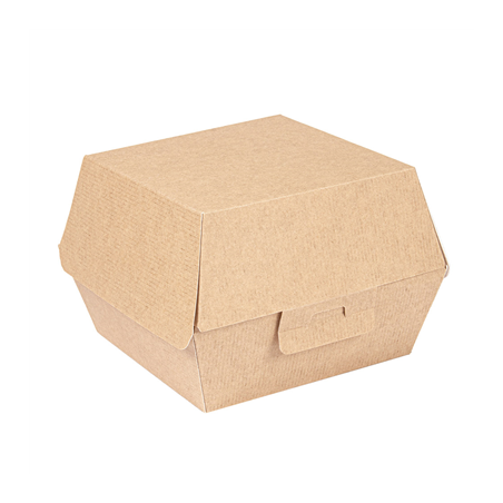 Image BOÎTES HAMBURGER 'THEPACK' 220 G/M2 14,4x13,6x9,2 CM (L+) NATUREL CARTON ONDULÉ NANO-MICRO (500 UNITÉ) #1
