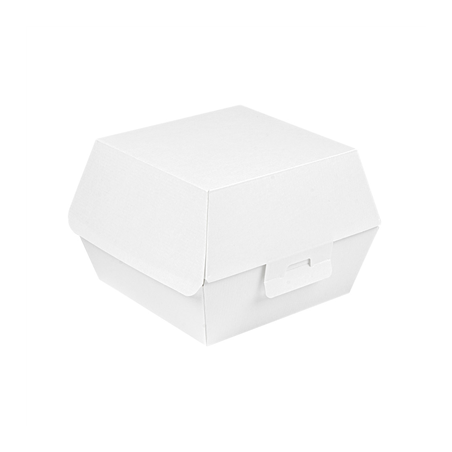 Image BOÎTES HAMBURGER 'THEPACK' 230 G/M2 14,4x13,6x9,2 CM (L+) BLANC CARTON ONDULÉ NANO-MICRO (500 UNITÉ) #1
