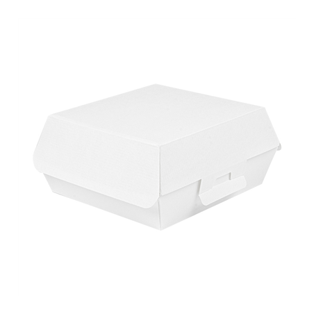 Image BOÎTES HAMBURGER 'THEPACK' 230 G/M2 17,6x16,8x7,8 CM (XL WIDER) BLANC CARTON ONDULÉ NANO-MICRO (300 UNITÉ) #1
