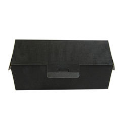 BOÎTES HAMBURGER 'THEPACK' 230 G/M2 17,6x16,8x7,8 CM (XL WIDER) NOIR CARTON ONDULÉ NANO-MICRO (300 UNITÉ)