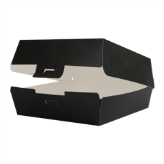 Image BOÎTES HAMBURGER 'THEPACK' 230 G/M2 17,6x16,8x7,8 CM (XL WIDER) NOIR CARTON ONDULÉ NANO-MICRO (300 UNITÉ) #4