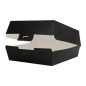 BOÎTES HAMBURGER 'THEPACK' 230 G/M2 17,6x16,8x7,8 CM (XL WIDER) NOIR CARTON ONDULÉ NANO-MICRO (300 UNITÉ) Image BOÎTES HAMBURGER 'THEPACK' 230 G/M2 17,6x16,8x7,8 CM (XL WIDER) NOIR CARTON ONDULÉ NANO-MICRO (300 UNITÉ) #4