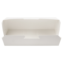 Image COQUILLES "HOT DOG" 'THEPACK' 230 G/M2 23,2x9x6,3 CM BLANC CARTON ONDULÉ NANO-MICRO (450 UNITÉ) #3