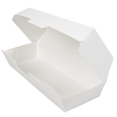 Image COQUILLES "HOT DOG" 'THEPACK' 230 G/M2 23,2x9x6,3 CM BLANC CARTON ONDULÉ NANO-MICRO (450 UNITÉ) #4