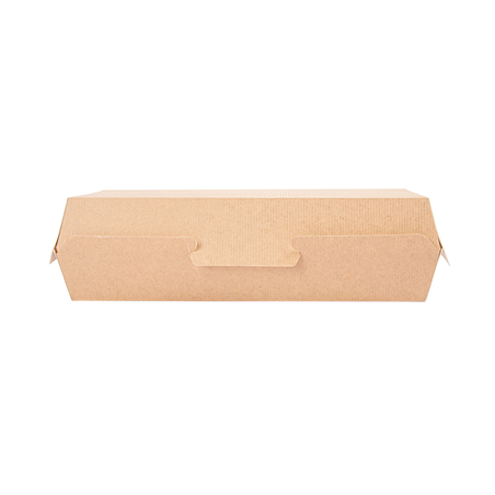 BOÎTES "PANINI" 'THEPACK' 220 G/M2 26,5x12,2x7 CM NATUREL CARTON ONDULÉ NANO-MICRO (300 UNITÉ)