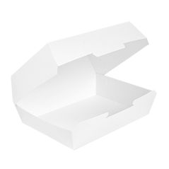 BOÎTES "LUNCH BOX" 'THEPACK' 230 G/M2 22,5x17x8,5 CM BLANC CARTON ONDULÉ NANO-MICRO (300 UNITÉ)