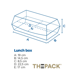 Image BOÎTES "LUNCH BOX" 'THEPACK' 230 G/M2 22,5x17x8,5 CM BLANC CARTON ONDULÉ NANO-MICRO (300 UNITÉ) #5