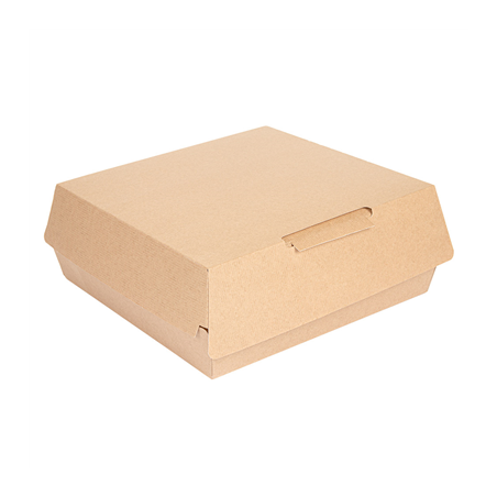 Image BOÎTES "LARGE LUNCH BOX" 'THEPACK' 250 G/M2 23,5x24x8,7 CM NATUREL CARTON ONDULÉ NANO-MICRO (150 UNITÉ) #1