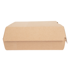 Image BOÎTES "LARGE LUNCH BOX" 'THEPACK' 250 G/M2 23,5x24x8,7 CM NATUREL CARTON ONDULÉ NANO-MICRO (150 UNITÉ) #3