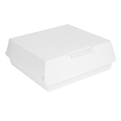 Image BOÎTES "LARGE LUNCH BOX" 'THEPACK' 240 G/M2 23,5x24x8,7 CM BLANC CARTON ONDULÉ NANO-MICRO (150 UNITÉ) #1
