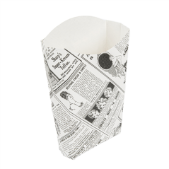 Image BOÎTES À FRITES 'THEPACK TIMES' 190 G 230 G/M2 14,5x9,5x18 CM BLANC CARTON ONDULÉ NANO-MICRO (1200 UNITÉ) #1