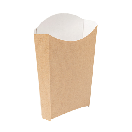 Image BOÎTES À FRITES 'THEPACK' 190 G 220 G/M2 14,5x9,5x18 CM NATUREL CARTON ONDULÉ NANO-MICRO (1200 UNITÉ) #1