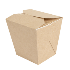 Image RÉCIPIENTS MULTIUSAGES MICRO-ONDABLES 'THEPACK' 480 ML 220 + 12PP G/M2 7,7x5,7x9 CM NATUREL CARTON ONDULÉ NANO-MICRO (480