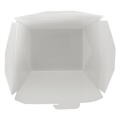 Image RÉCIPIENTS MULTIUSAGES MICRO-ONDABLES 'THEPACK' 960 ML 230 + 12PP G/M2 8,9x7x10,8 CM BLANC CARTON ONDULÉ NANO-MICRO (360 U