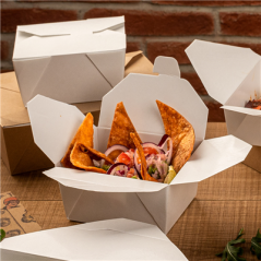 Image BOÎTES AMÉRICAINES 'THEPACK' 780 ML 230 + 12PP G/M2 11,3x9x6,3 CM BLANC CARTON ONDULÉ NANO-MICRO (500 UNITÉ) #5