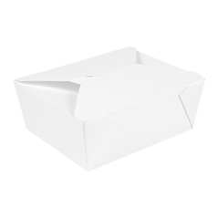 Image BOÎTES AMÉRICAINES 'THEPACK' 1350 ML 230 + 12PP G/M2 15,2x12,1x6,5 CM BLANC CARTON ONDULÉ NANO-MICRO (300 UNITÉ) #1