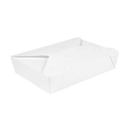 Image BOÎTES AMÉRICAINES MICRO-ONDABLES 'THEPACK' 1470 ML 230 + 12PP G/M2 19,6x14x4,5 CM BLANC CARTON ONDULÉ NANO-MICRO (300 UNI