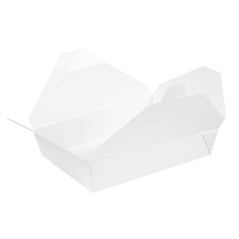 Image BOÎTES AMÉRICAINES MICRO-ONDABLES 'THEPACK' 1470 ML 230 + 12PP G/M2 19,6x14x4,5 CM BLANC CARTON ONDULÉ NANO-MICRO (300 UNI
