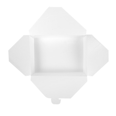 Image BOÎTES AMÉRICAINES MICRO-ONDABLES 'THEPACK' 1470 ML 230 + 12PP G/M2 19,6x14x4,5 CM BLANC CARTON ONDULÉ NANO-MICRO (300 UNI