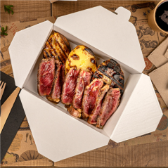 Image BOÎTES AMÉRICAINES MICRO-ONDABLES 'THEPACK' 2880 ML 250 + 12PP G/M2 19,6x14x9 CM BLANC CARTON ONDULÉ NANO-MICRO (200 UNITÉ