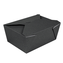 Image BOÎTES AMÉRICAINES MICRO-ONDABLES 'THEPACK' 2880 ML 250 + 12PP G/M2 19,6x14x9 CM NOIR CARTON ONDULÉ NANO-MICRO (200 UNITÉ)