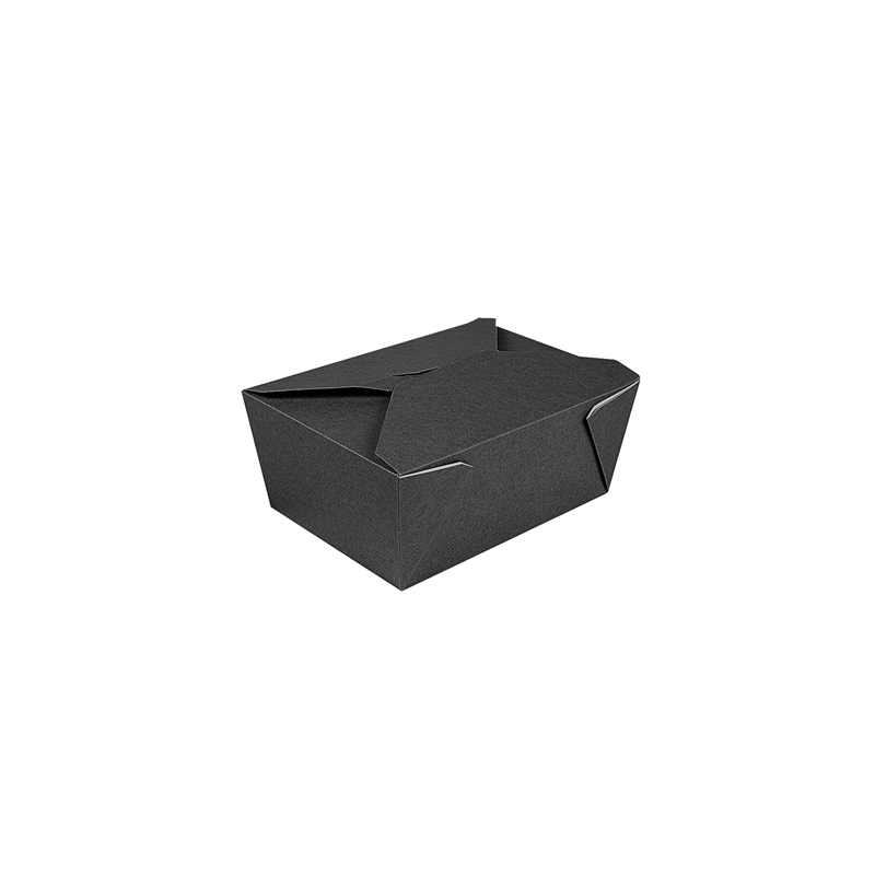 BOÎTES AMÉRICAINES MICRO-ONDABLES 'THEPACK' 2880 ML 250 + 12PP G/M2 19,6x14x9 CM NOIR CARTON ONDULÉ NANO-MICRO (200 UNITÉ)