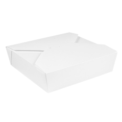 Image BOÎTES AMÉRICAINES MICRO-ONDABLES 'THEPACK' 2910 ML 250 + 12PP G/M2 21,7x21,7x6 CM BLANC CARTON ONDULÉ NANO-MICRO (100 UNI