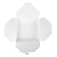 Image BOÎTES AMÉRICAINES MICRO-ONDABLES 'THEPACK' 2910 ML 250 + 12PP G/M2 21,7x21,7x6 CM BLANC CARTON ONDULÉ NANO-MICRO (100 UNI