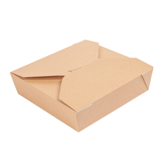 Image BOÎTES AMÉRICAINES MICRO-ONDABLES 'THEPACK' 2910 ML 240 + 12PP G/M2 21,7x21,7x6 CM NATUREL CARTON ONDULÉ NANO-MICRO (100 U