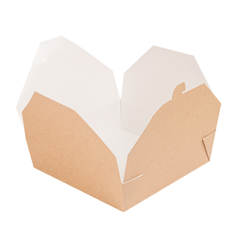 Image BOÎTES AMÉRICAINES MICRO-ONDABLES 'THEPACK' 2910 ML 240 + 12PP G/M2 21,7x21,7x6 CM NATUREL CARTON ONDULÉ NANO-MICRO (100 U