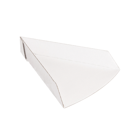 Image PELLES TRIANGULAIRES PIZZA 'THEPACK' 230 G/M2 21x16,5x3,5 CM BLANC CARTON ONDULÉ NANO-MICRO (1200 UNITÉ) #1