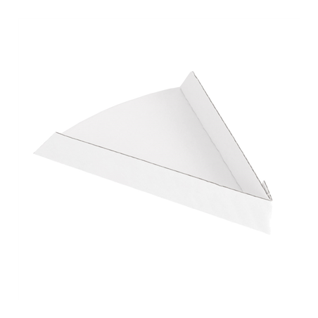 PELLES TRIANGULAIRES PIZZA 'THEPACK' 230 G/M2 21x16,5x3,5 CM BLANC CARTON ONDULÉ NANO-MICRO (1200 UNITÉ)