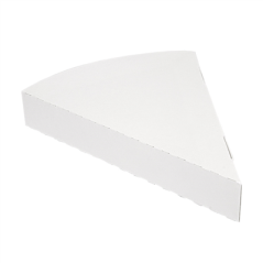Image EMBALLAGES TRIANGULAIRES PIZZA 'THEPACK' 230 G/M2 18x23x3 CM BLANC CARTON ONDULÉ NANO-MICRO (500 UNITÉ) #1