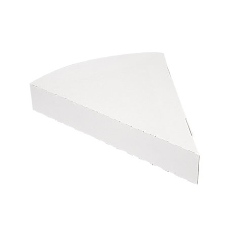 Image EMBALLAGES TRIANGULAIRES PIZZA 'THEPACK' 230 G/M2 18x23x3 CM BLANC CARTON ONDULÉ NANO-MICRO (500 UNITÉ) #1