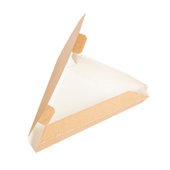 EMBALLAGES TRIANGULAIRES PIZZA 'THEPACK' 220 G/M2 18x23x3 CM NATUREL CARTON ONDULÉ NANO-MICRO (500 UNITÉ)