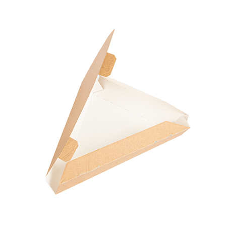EMBALLAGES TRIANGULAIRES PIZZA 'THEPACK' 220 G/M2 18x23x3 CM NATUREL CARTON ONDULÉ NANO-MICRO (500 UNITÉ)
