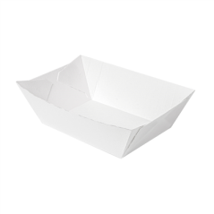 Image BARQUETTES 'THEPACK' 1200 G 230 G/M2 11,9x7,9x5,5 CM BLANC CARTON ONDULÉ NANO-MICRO (1000 UNITÉ) #1