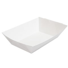Image BARQUETTES 'THEPACK' 2400 G 230 G/M2 17x9,7x6,3 CM BLANC CARTON ONDULÉ NANO-MICRO (600 UNITÉ) #1