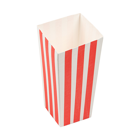 Image RECIPIENTS POP-CORNS 'THEPACK STRIPES' 1 L 230 G/M2 6,5x8,7x17,4 CM BLANC CARTON ONDULÉ NANO-MICRO (600 UNITÉ) #1