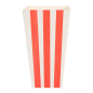Image RECIPIENTS POP-CORNS 'THEPACK STRIPES' 2 L 230 G/M2 8x11x20,5 CM BLANC CARTON ONDULÉ NANO-MICRO (600 UNITÉ) #2
