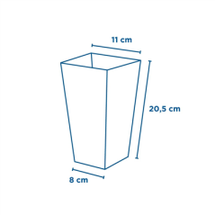 Image RECIPIENTS POP-CORNS 'THEPACK STRIPES' 2 L 230 G/M2 8x11x20,5 CM BLANC CARTON ONDULÉ NANO-MICRO (600 UNITÉ) #4