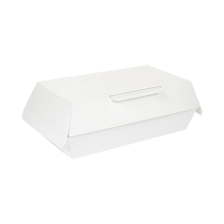 Image BOÎTES "LUNCH BOX" 'THEPACK' 230 G/M2 19,5x11,5x6,5 CM BLANC CARTON ONDULÉ NANO-MICRO (300 UNITÉ) #1