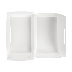Image BOÎTES "LUNCH BOX" 'THEPACK' 230 G/M2 19,5x11,5x6,5 CM BLANC CARTON ONDULÉ NANO-MICRO (300 UNITÉ) #4